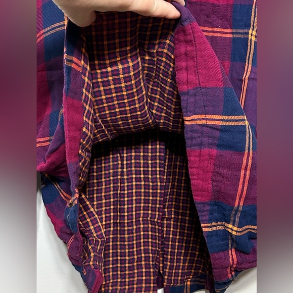 Soft Surroundings Ellesmore Plaid Henley Flannel Shirt Womens Size 2X - Picture 5 of 9